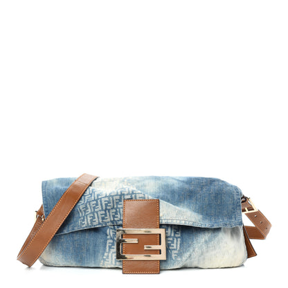 Fendi Denim Zucchino Baguette Blue 1 of 10