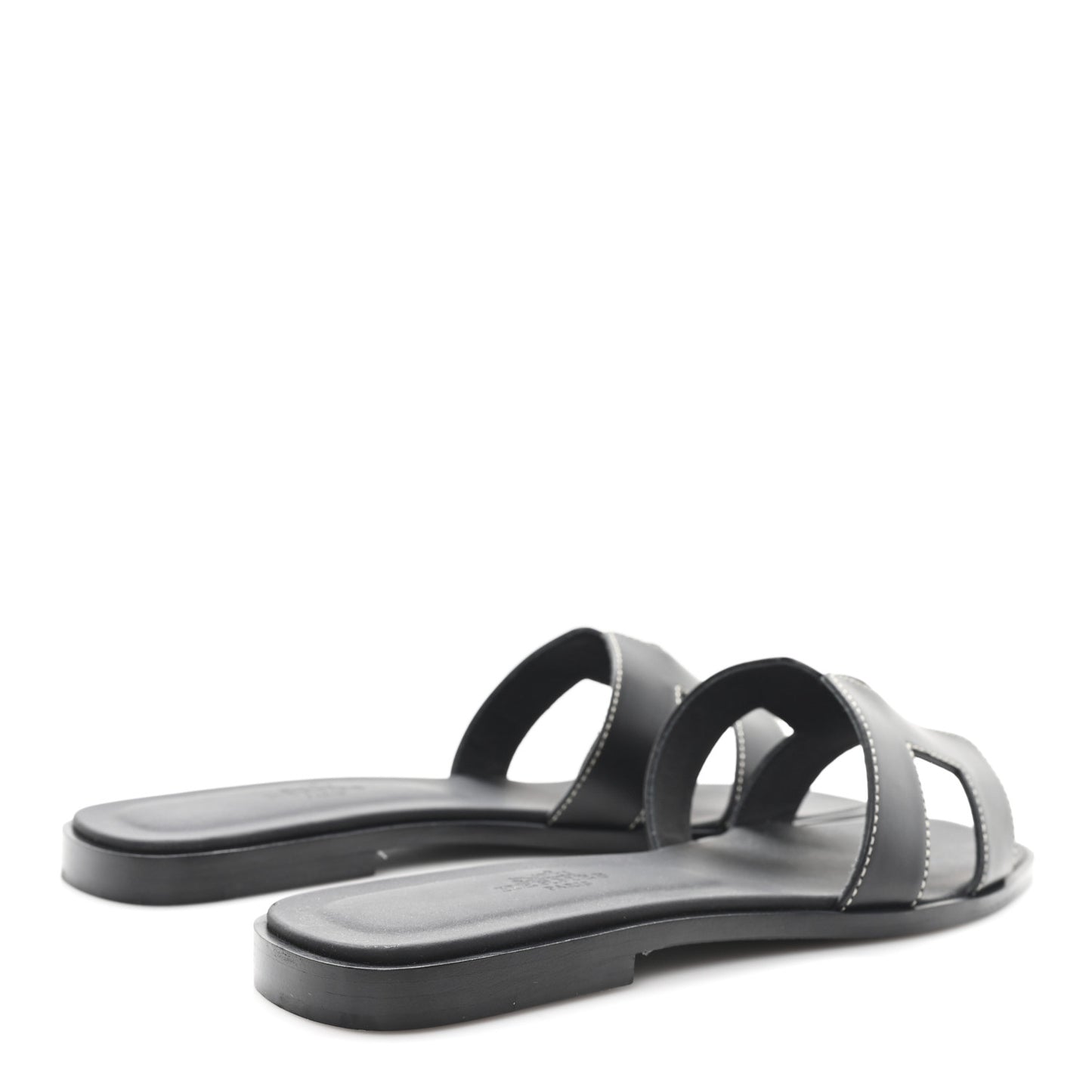 Box Calfskin Oran Sandals 37.5 Black