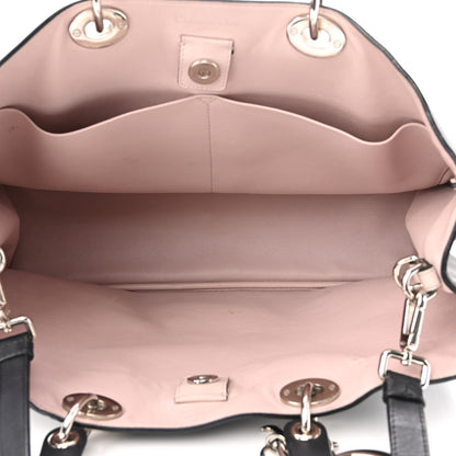 Christian Dior Smooth Calfskin Large Diorissimo Tote Black Rose Poudre 5 of 10
