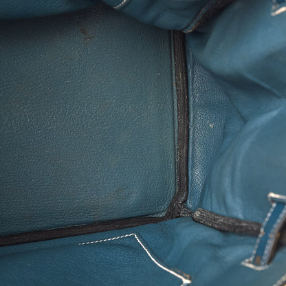 Hermes Taurillon Clemence Birkin 35 Bleu Thalassa 11 of 56