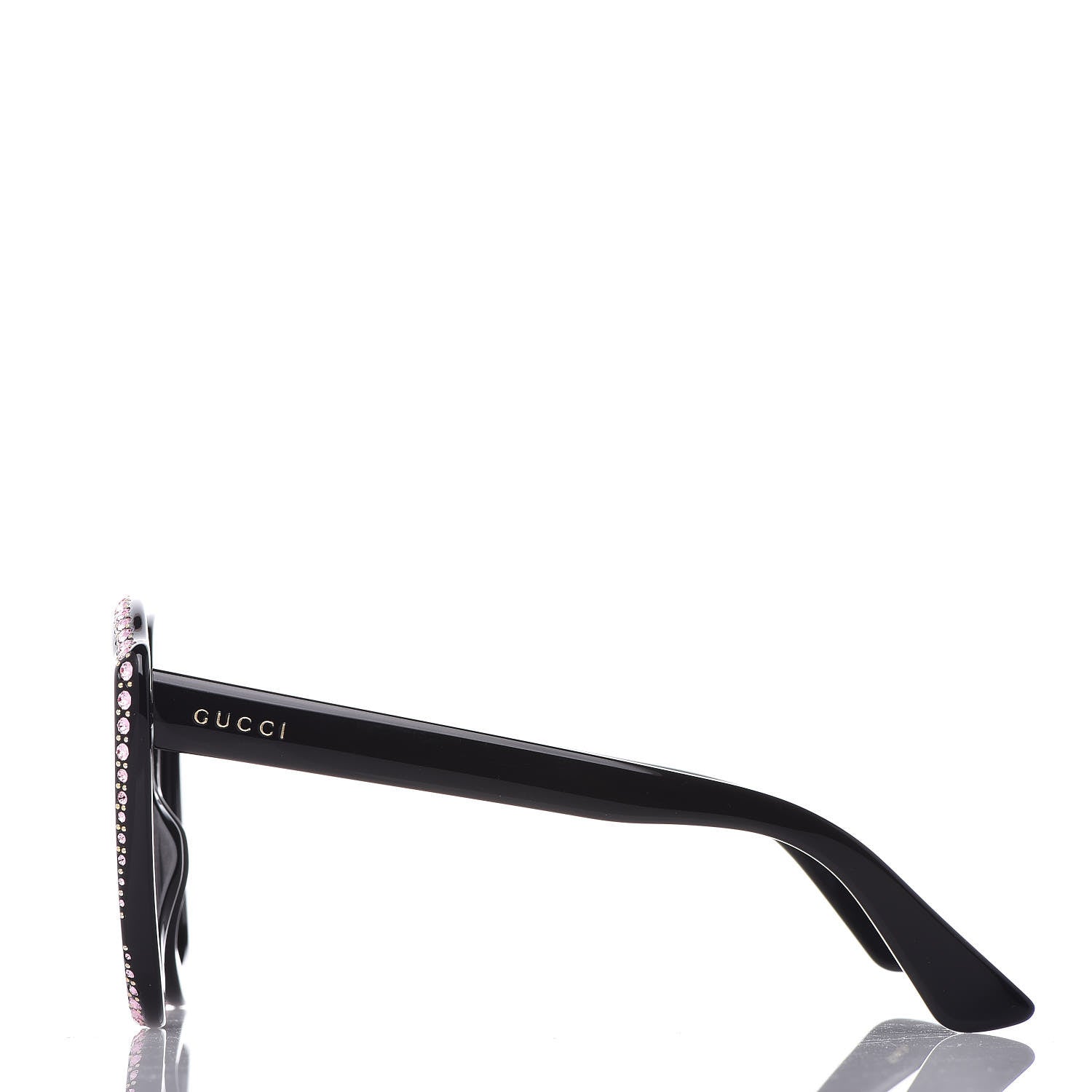 Gucci Crystal Cat Eye GG0118S Sunglasses Black 3 of 6