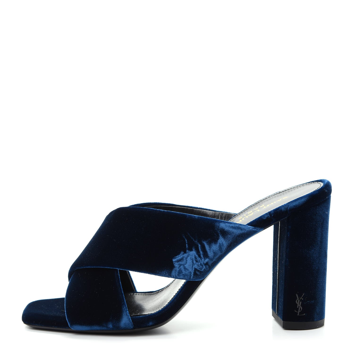 Saint Laurent Velvet LouLou 95 Mules 38 Bluette 1 of 10