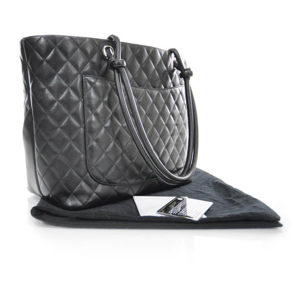 Chanel Calfskin Quilted Large Cambon Tote Black 3 of 9