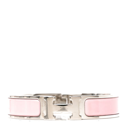 Hermes Enamel Narrow Clic Clac H Bracelet PM Rose Candeur 1 of 4