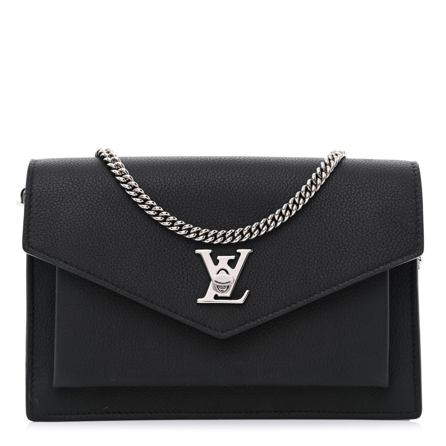 Soft Calfskin My Lockme Chain Pochette Black