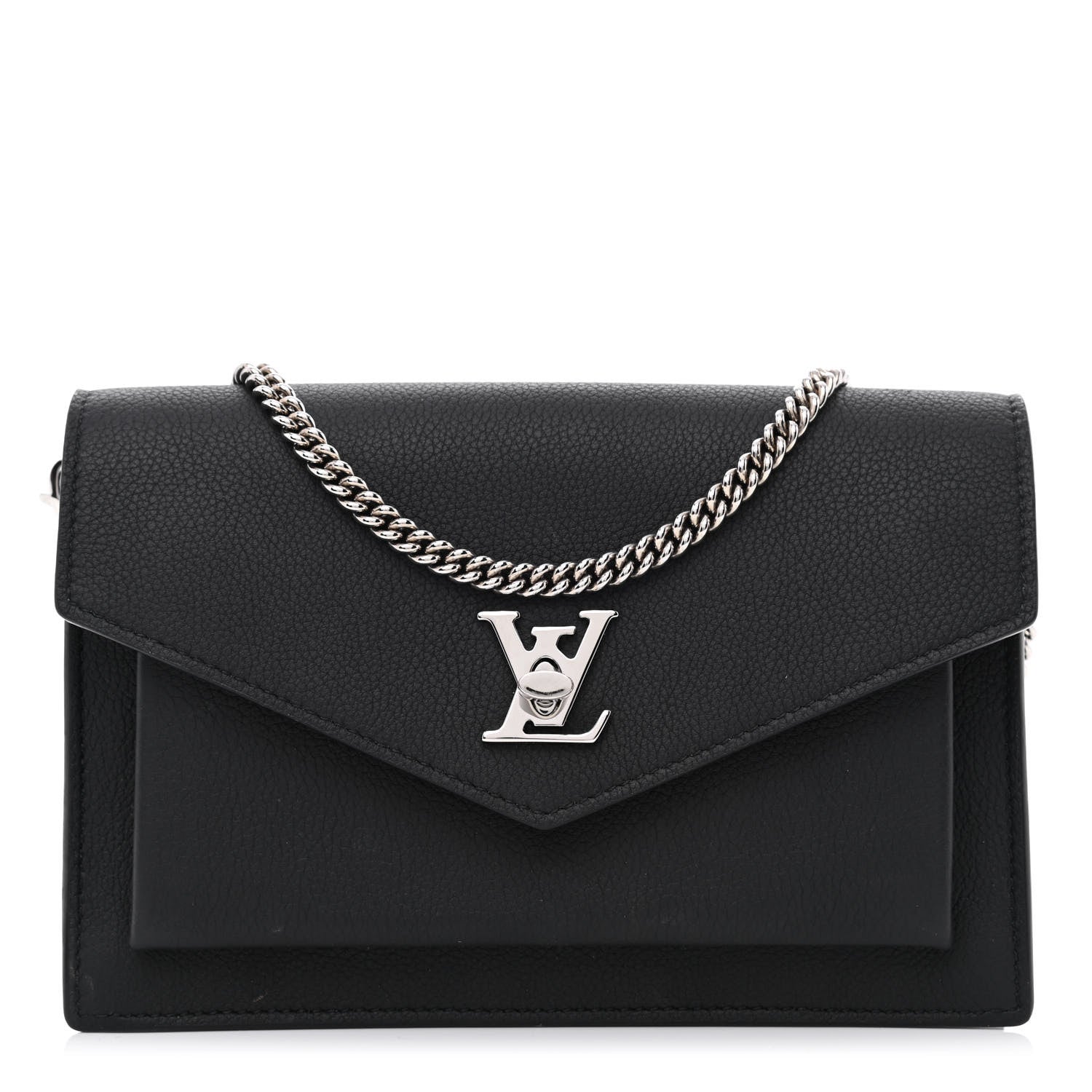 Louis Vuitton Soft Calfskin My Lockme Chain Pochette Black 1 of 10