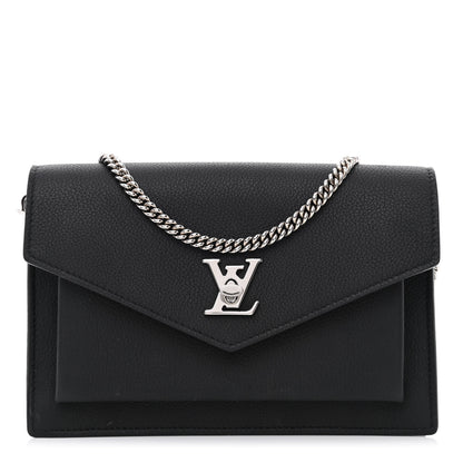 Louis Vuitton Soft Calfskin My Lockme Chain Pochette Black 1 of 10