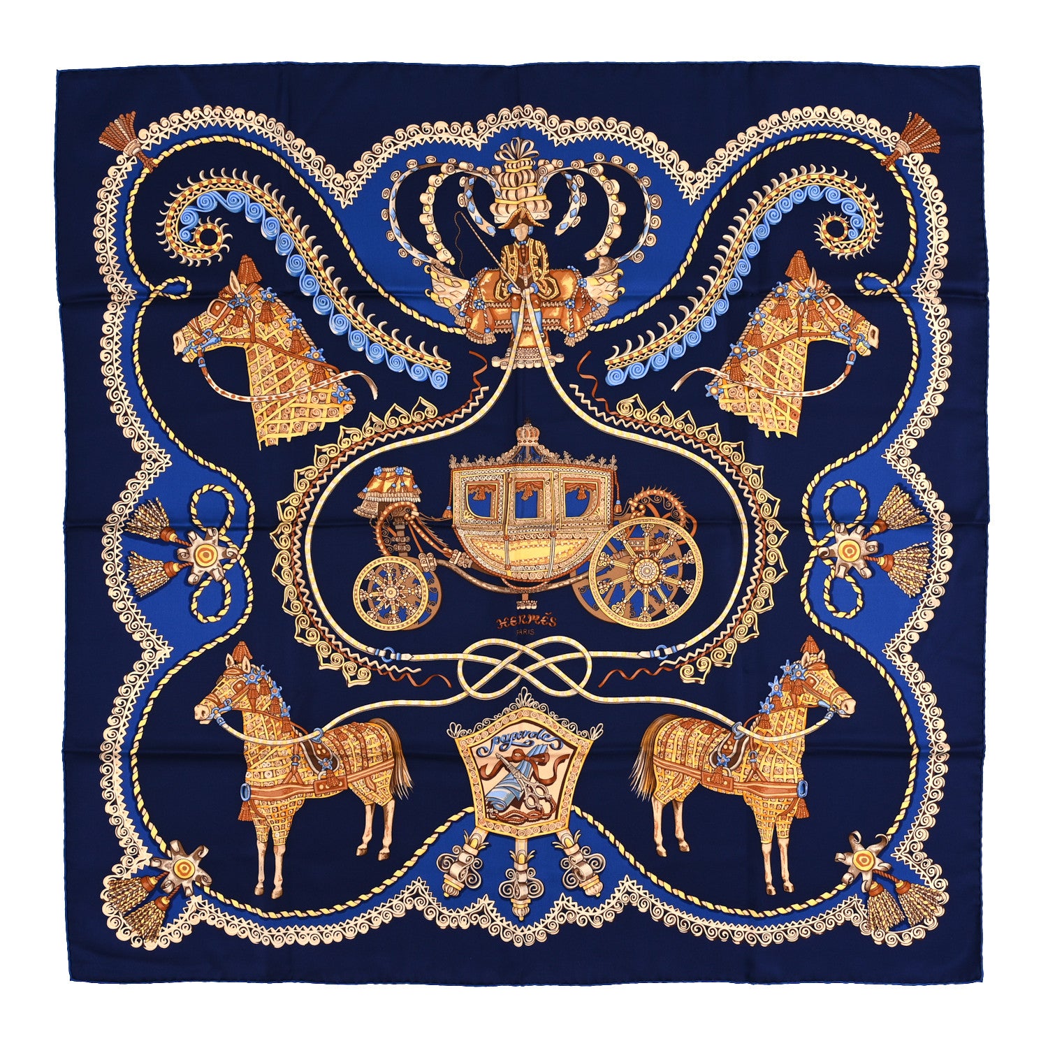 Hermes Silk Paperoles Scarf 90 1 of 3