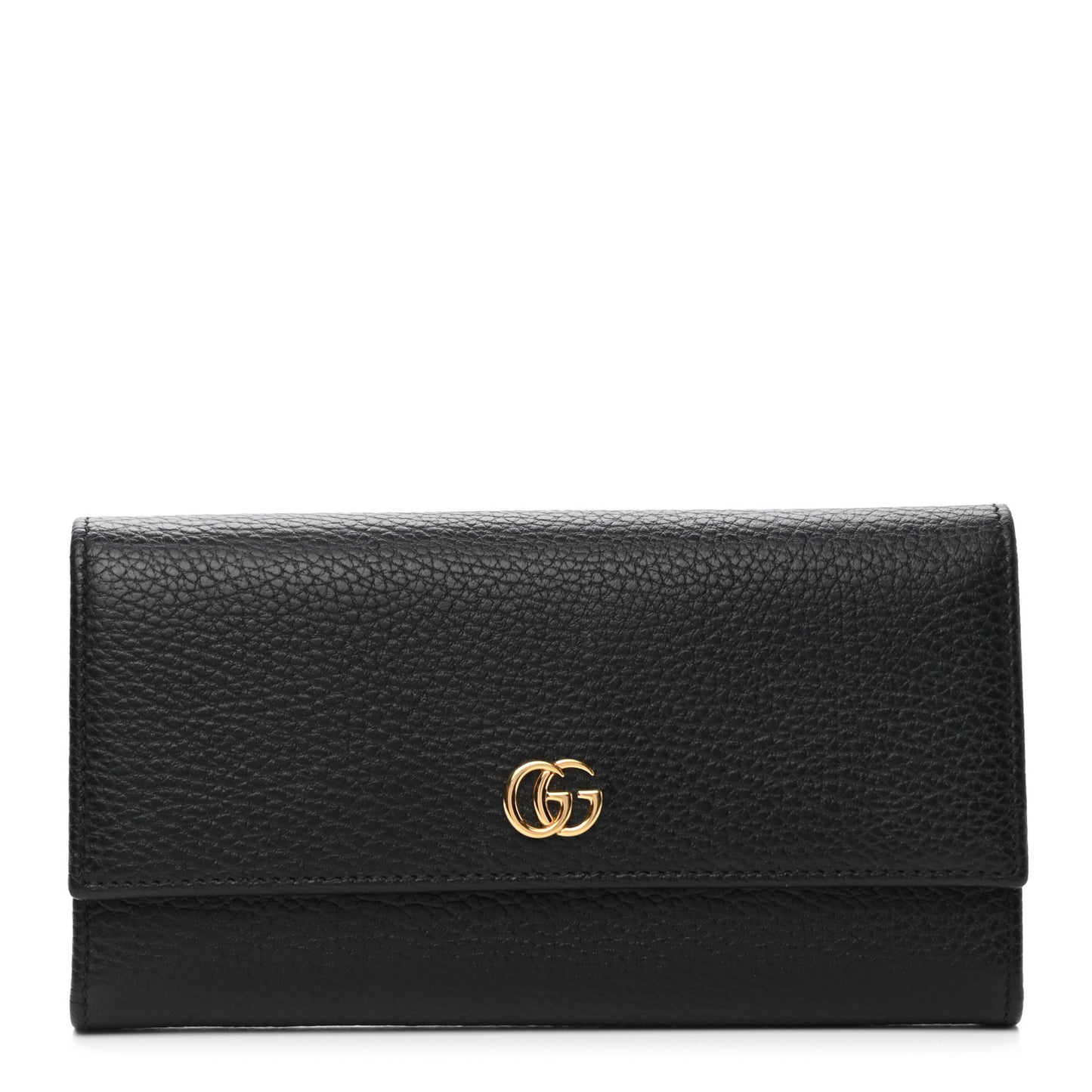 Dollar Calfskin GG Marmont Continental Wallet Black