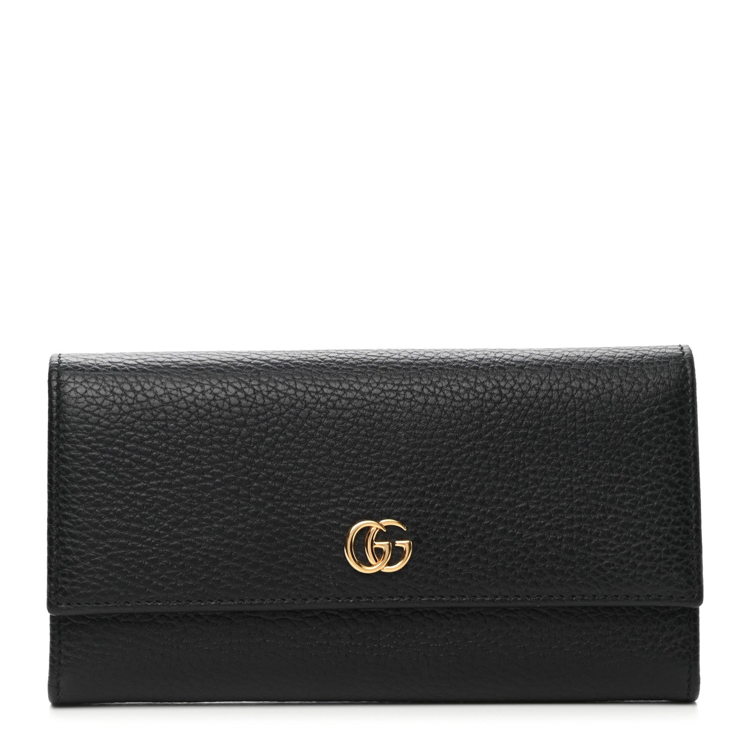 Gucci Dollar Calfskin GG Marmont Continental Wallet Black 1 of 8