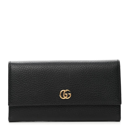Gucci Dollar Calfskin GG Marmont Continental Wallet Black 1 of 8