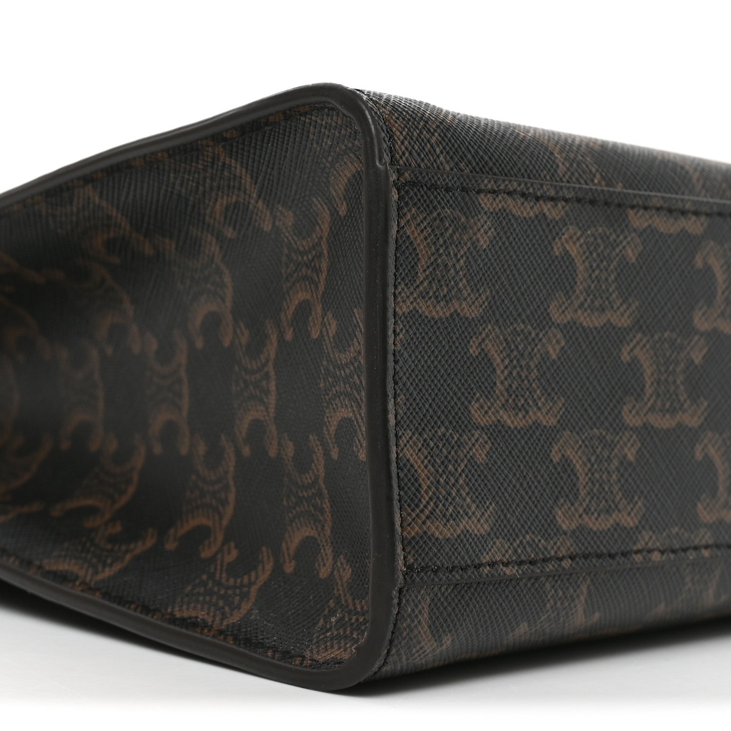 Celine Triomphe Canvas Calfskin Large Vertical Cabas Tan 8 of 9
