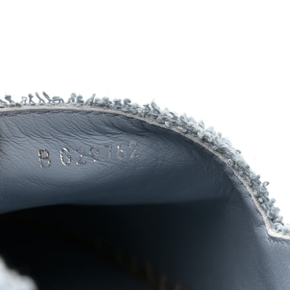 Chanel Fabric Grosgrain CC Espadrille 41 Blue Light Gray Black 9 of 11
