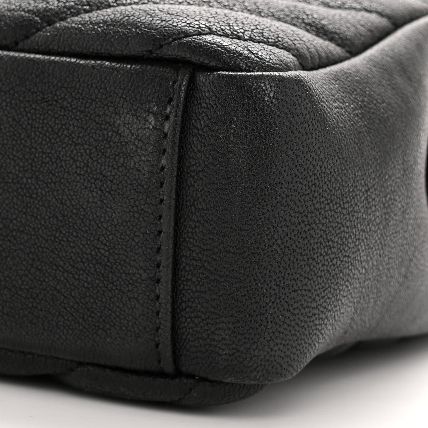 Saint Laurent Sheepskin Matelasse Chevron Monogram Medium College Bag Black 10 of 11