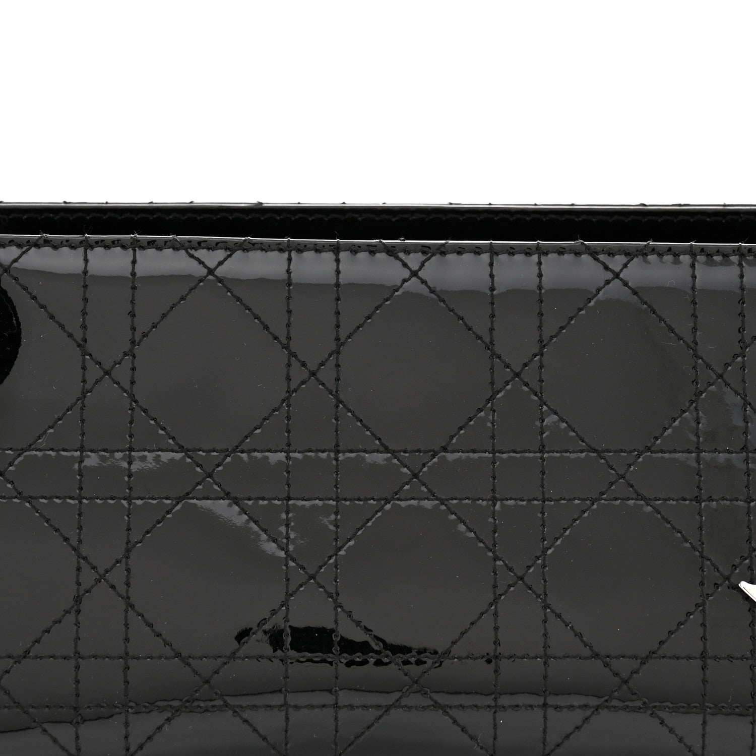 Christian Dior Patent Cannage Stitched East West Lady Dior Black 8 of 10