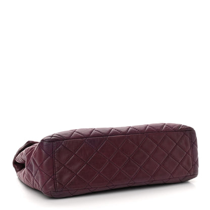 Chanel Lambskin Quilted Maxi Single Flap Purple 4 of 14