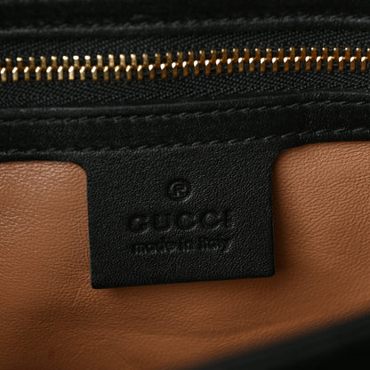 Gucci Snakeskin Medium Arli Flap Shoulder Bag Cognac Black 5 of 6