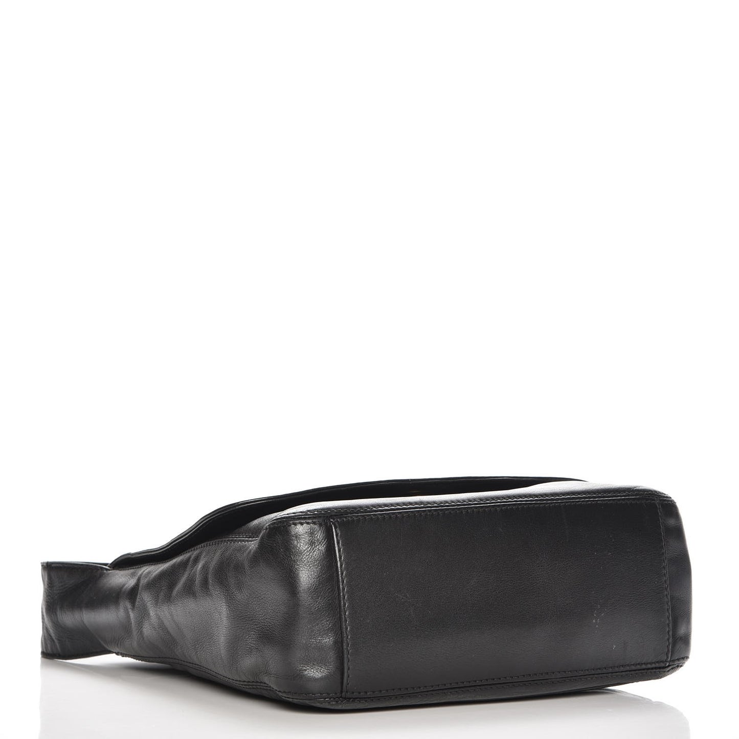 Lambskin CC Shoulder Flap Bag Black