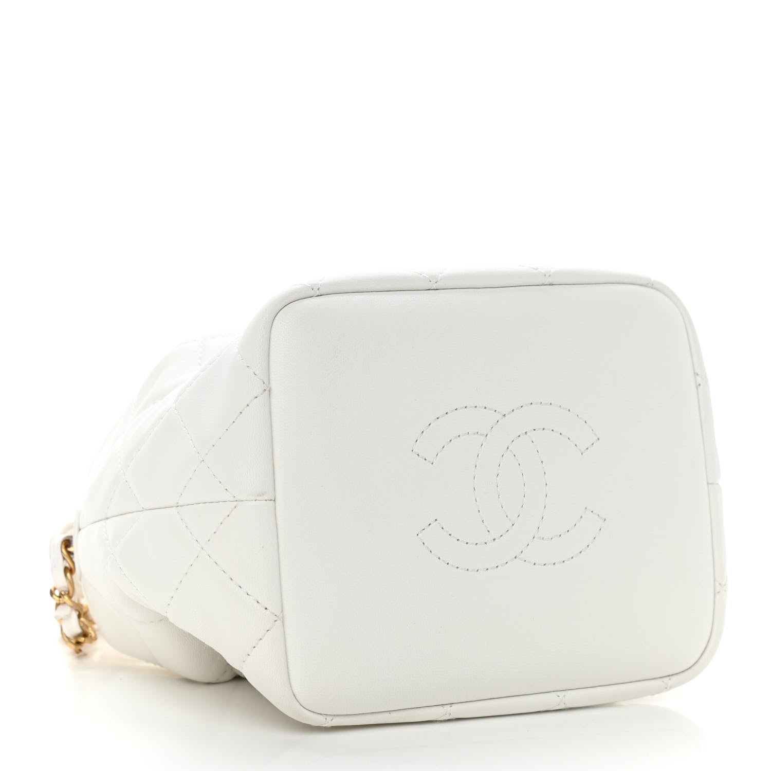 Chanel Lambskin Quilted Small Perfect Meeting Hobo White 4 of 12