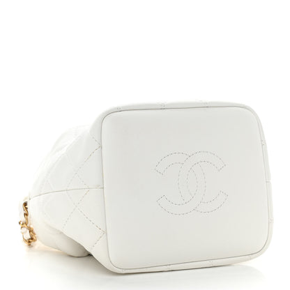 Chanel Lambskin Quilted Small Perfect Meeting Hobo White 4 of 12