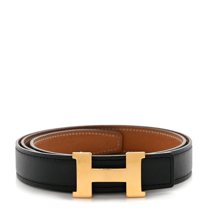 Hermes Swift Epsom 24mm Mini Constance H Belt 85 34 Black Gold 1 of 7