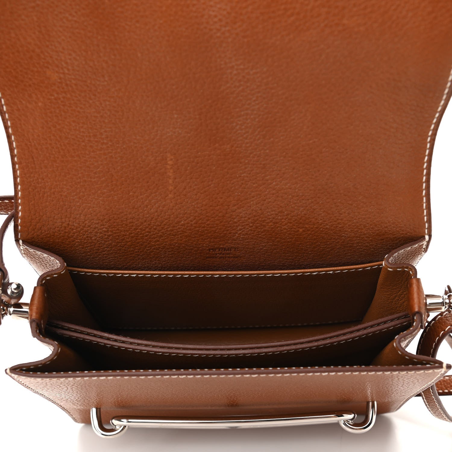 Hermes Barenia Faubourg Mini Sac Roulis Fauve 5 of 12