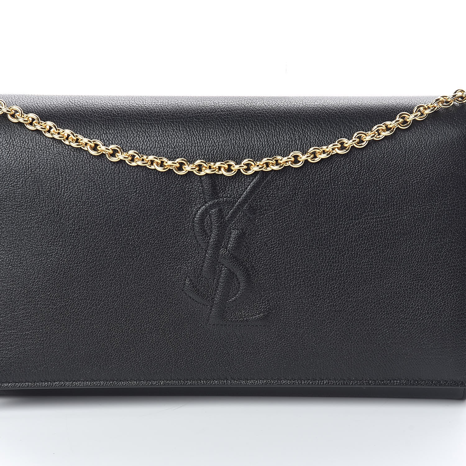 Saint Laurent Calfskin Monogram Belle de Jour Chain Clutch Black 7 of 9