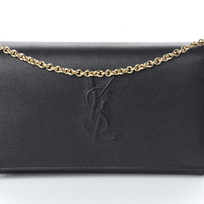 Saint Laurent Calfskin Monogram Belle de Jour Chain Clutch Black 7 of 9