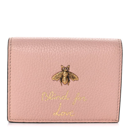 Gucci Cellarius Calfskin Blind for Love Animalier Card Case Perfect Pink 1 of 11