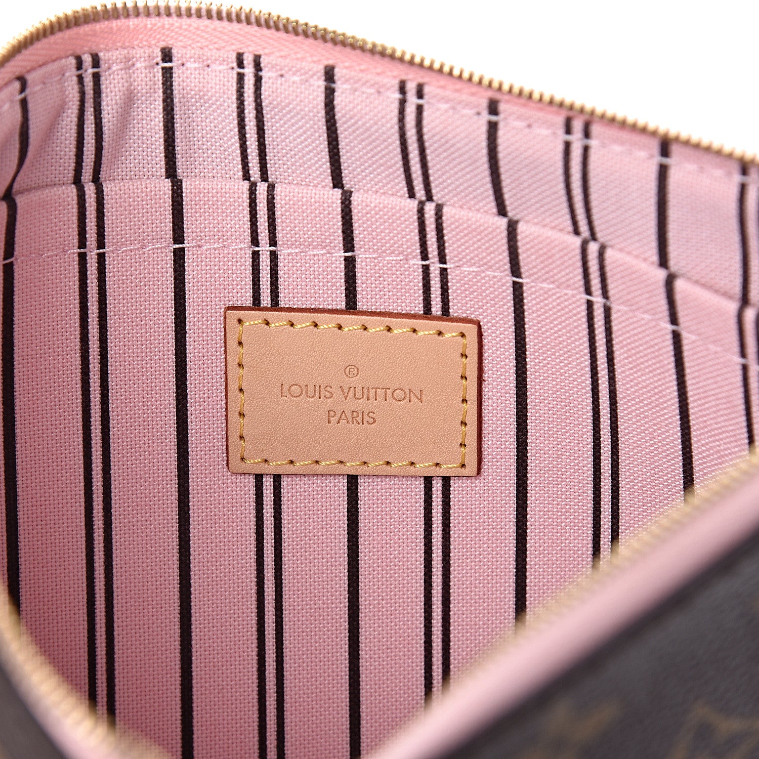 Louis Vuitton Monogram Neverfull MM GM Pochette Rose Ballerine 6 of 6