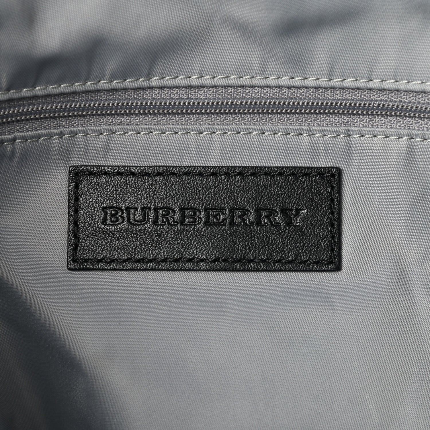 Burberry Nylon Check Small Buckleigh Packable Tote Birch Grey 6 of 14