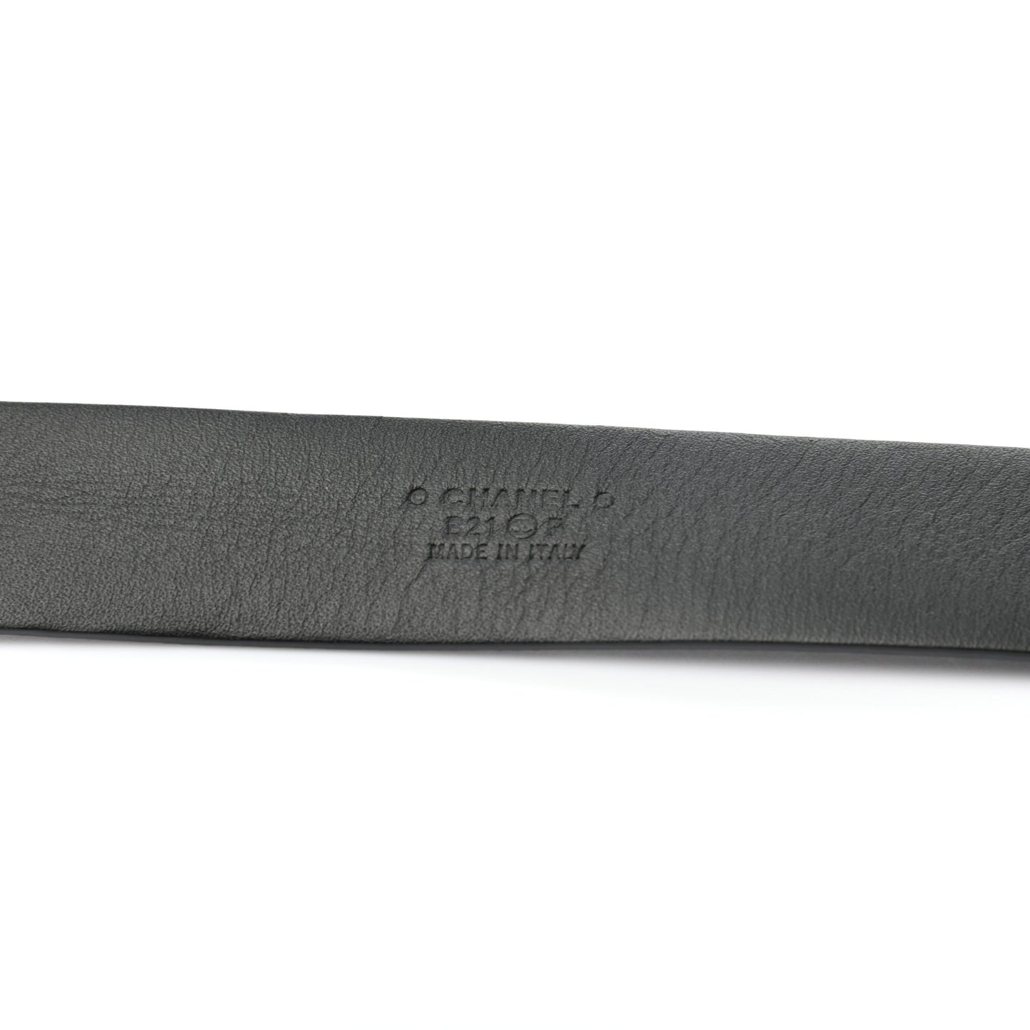 Calfskin CC Chain Belt 75 30 Black