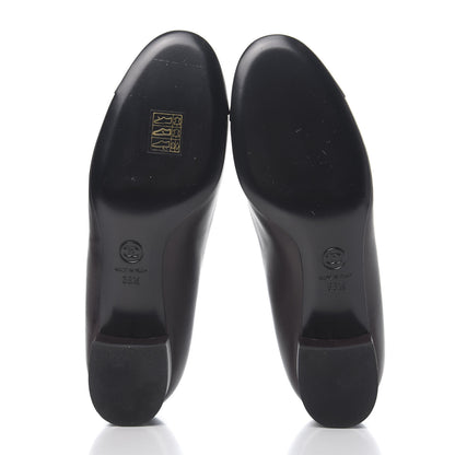Chanel Lambskin CC Cap Toe Pumps 38.5 Dark Brown Black 5 of 9