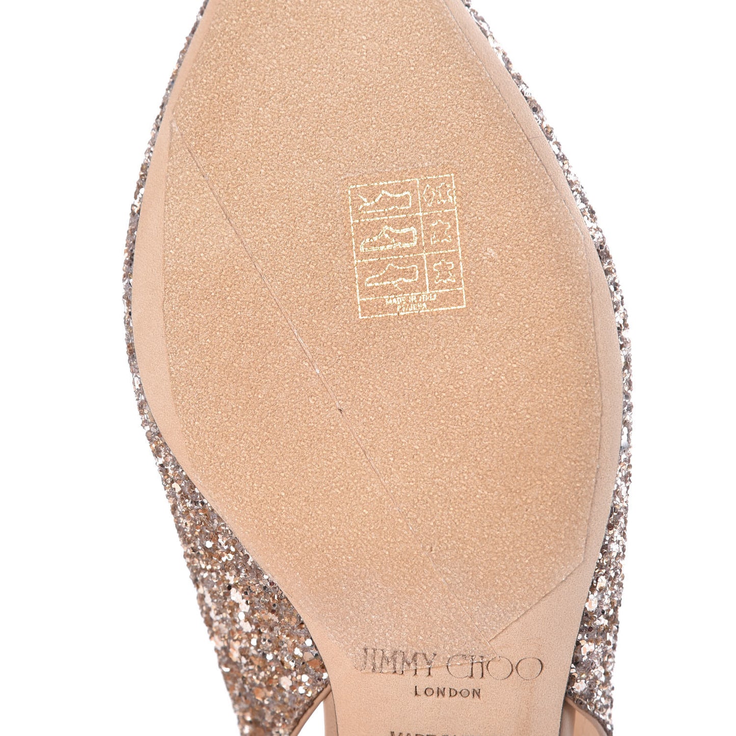 Nappa Coarse Glitter Gemma 40 Slingback Pumps 38.5 Ballet Pink