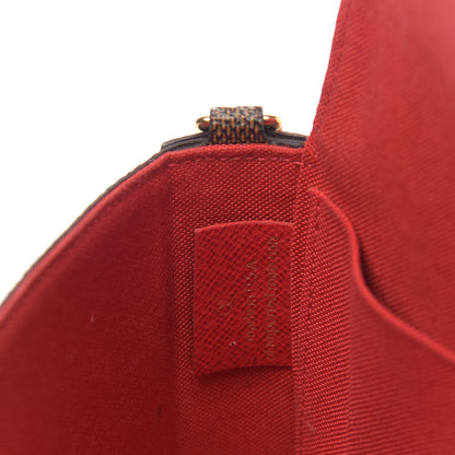 Louis Vuitton Damier Ebene Pochette Felicie Chain Wallet 7 of 14