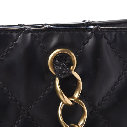 Chanel Glazed Calfskin Stitch Tote Black 14 of 16