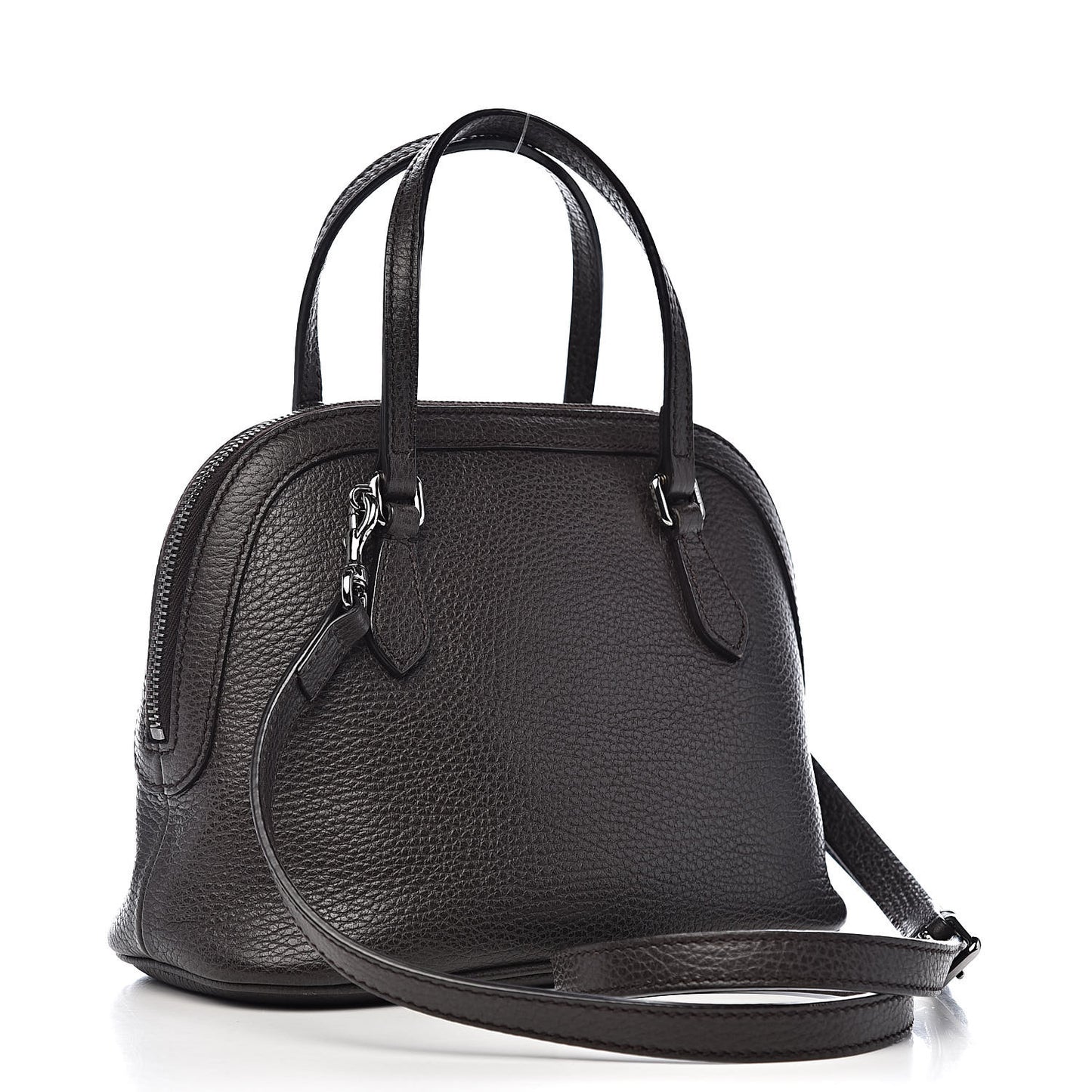 Dollar Calfskin Small GG Charm Dome Bag Brown