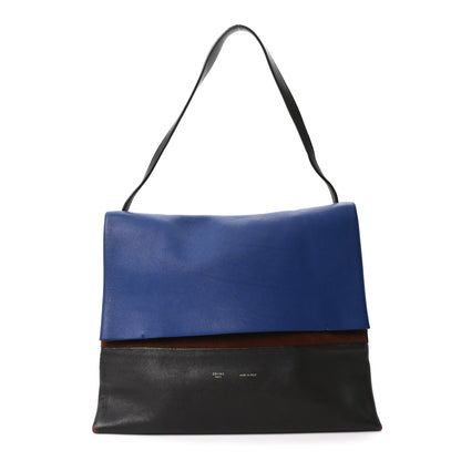 Celine Calfskin Suede All Soft Shoulder Bag Indigo 1 of 9