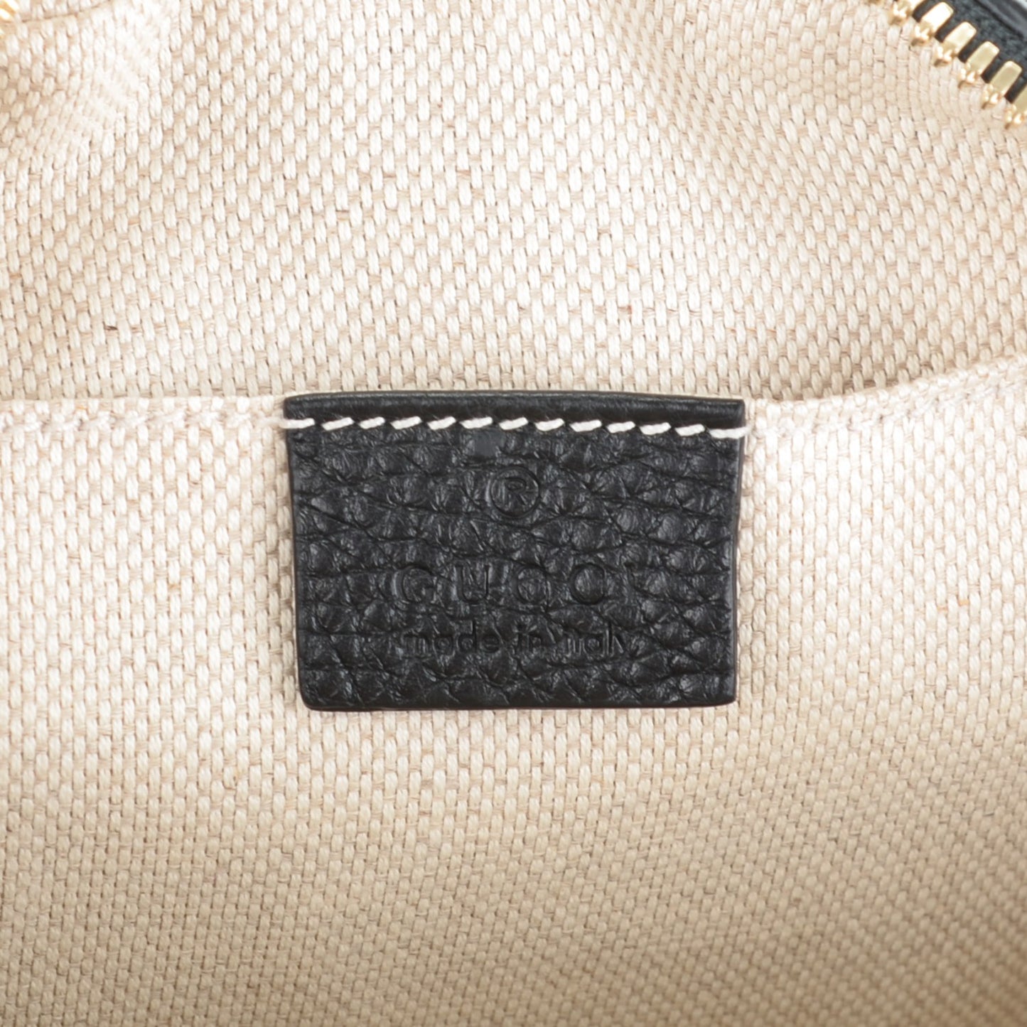 Pebbled Calfskin Small Soho Disco Bag Black