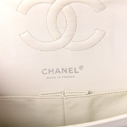 Chanel Caviar Quilted Medium Double Flap White 7 of 10