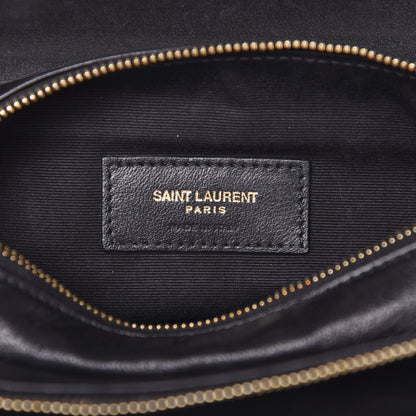 Saint Laurent Lambskin Diamond Quilted Monogram Angie Chain Bag Black 6 of 15