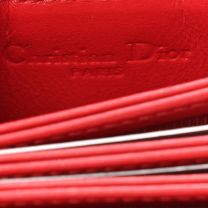 Christian Dior Patent Cannage Lady Dior 5-Gusset Card Holder Rouge Vif 7 of 9