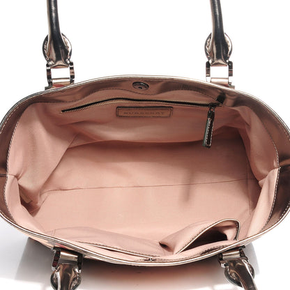 Burberry Supernova Check Stars Small Nickie Tote Nickel 11 of 11