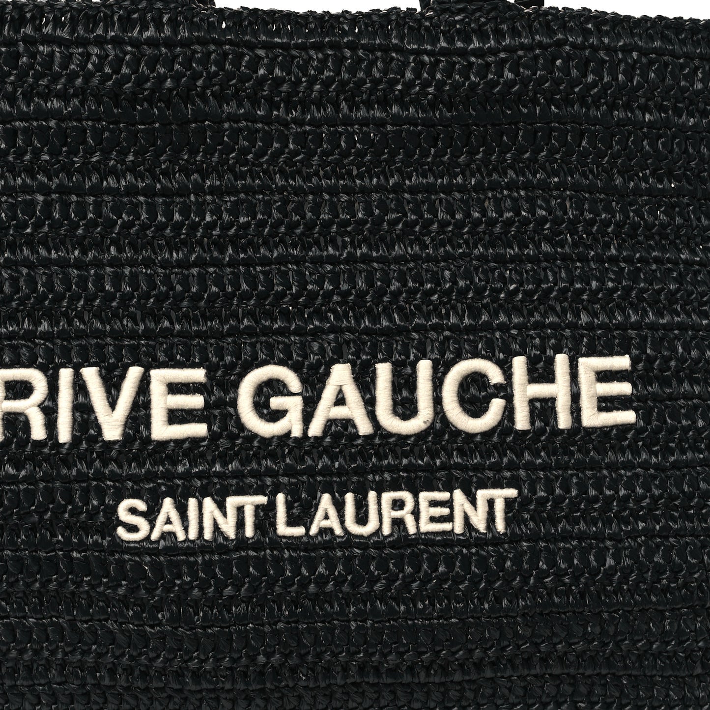 Raffia Rive Gauche Tote Black