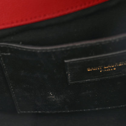 Saint Laurent Grain De Poudre Classic Monogram Cassandre Clutch New Red 9 of 13