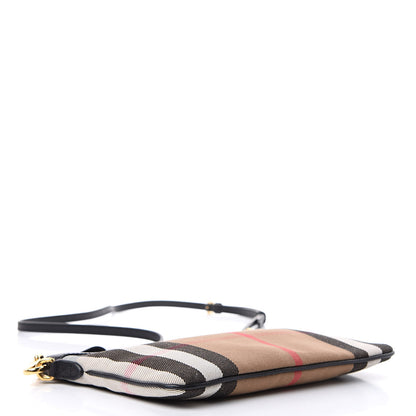 Burberry House Check Derby Peyton Crossbody Clutch Bag Black 4 of 9