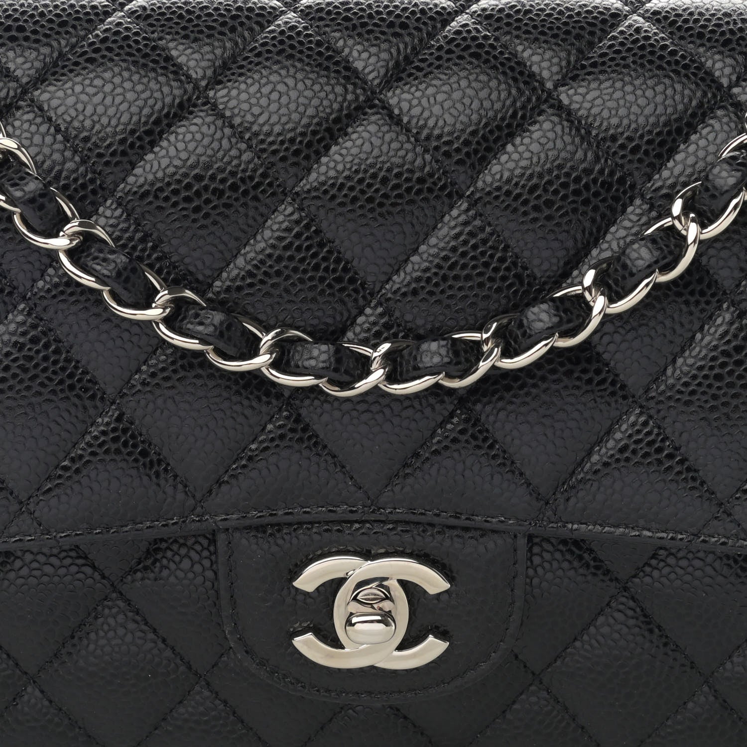 Chanel Caviar Quilted Medium Double Flap Black 8 of 11