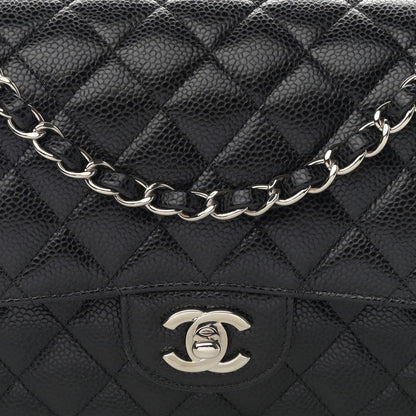 Chanel Caviar Quilted Medium Double Flap Black 8 of 11