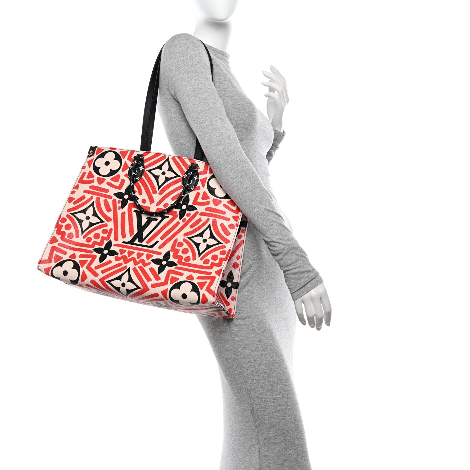 Louis Vuitton Monogram Giant Crafty Onthego GM Creme Rouge Black 2 of 11
