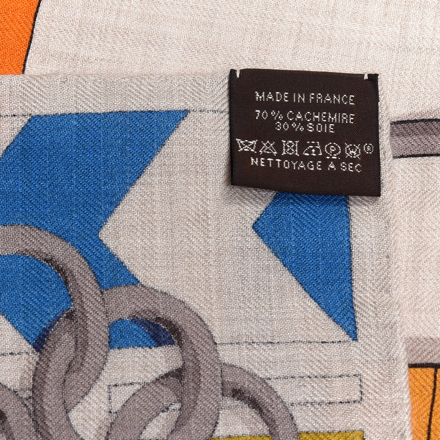 Hermes Cashmere Silk Panoplie Equestre Shawl 140 4 of 4